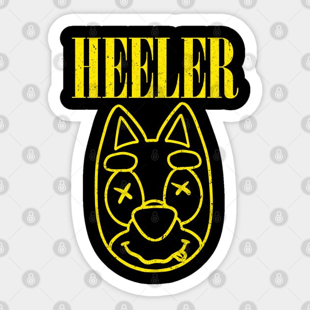 Blue heeler band Sticker by reintdale